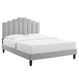 Elise Performance Velvet Twin Platform Bed by Lefancy