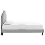 Elise Performance Velvet Twin Platform Bed by Lefancy