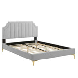 Sienna Performance Velvet Twin Platform Bed by Lefancy