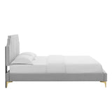 Sienna Performance Velvet Twin Platform Bed by Lefancy