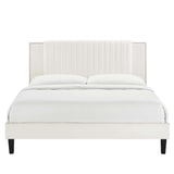 Zahra Channel Tufted Performance Velvet Twin Platform Bed by Lefancy