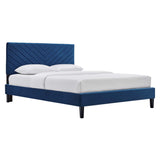 Roxanne Performance Velvet Full Platform Bed by Lefancy