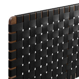 Sparta Weave Wall-Mount Vegan Leather Queen Headboard by Lefancy