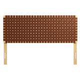 Sparta Weave Vegan Leather Queen Headboard by Lefancy