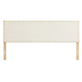 Sparta Weave Vegan Leather King Headboard by Lefancy