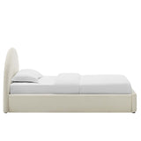 Resort Performance Velvet Arched Round Twin Platform Bed by Lefancy