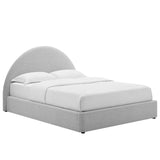 Resort Upholstered Fabric Arched Round Full Platform Bed by Lefancy