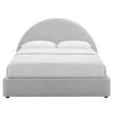 Resort Upholstered Fabric Arched Round Full Platform Bed by Lefancy