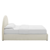 Resort Performance Velvet Arched Round Full Platform Bed by Lefancy