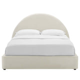 Resort Performance Velvet Arched Round Full Platform Bed by Lefancy