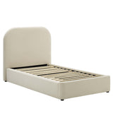 Keynote Performance Velvet Curved Twin Platform Bed by Lefancy