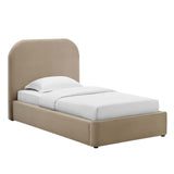 Keynote Performance Velvet Curved Twin Platform Bed by Lefancy