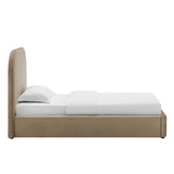 Keynote Performance Velvet Curved Twin Platform Bed by Lefancy