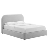 Keynote Upholstered Fabric Curved Full Platform Bed by Lefancy