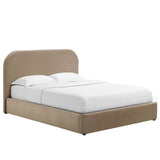 Keynote Performance Velvet Curved Full Platform Bed by Lefancy