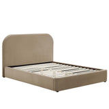 Keynote Performance Velvet Curved Full Platform Bed by Lefancy