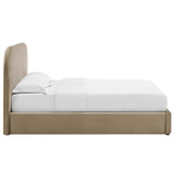 Keynote Performance Velvet Curved Full Platform Bed by Lefancy