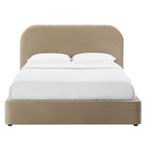 Keynote Performance Velvet Curved Full Platform Bed by Lefancy