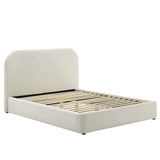 Keynote Performance Velvet Curved Queen Platform Bed by Lefancy