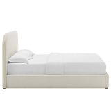 Keynote Performance Velvet Curved Queen Platform Bed by Lefancy