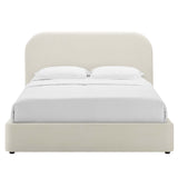 Keynote Performance Velvet Curved Queen Platform Bed by Lefancy