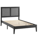 Sirocco Rattan and Wood Twin Platform Bed by Lefancy