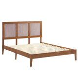 Sirocco Rattan and Wood Full Platform Bed by Lefancy