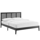 Sirocco Rattan and Wood Queen Platform Bed by Lefancy