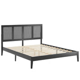 Sirocco Rattan and Wood Queen Platform Bed by Lefancy