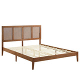 Sirocco Rattan and Wood Queen Platform Bed by Lefancy