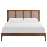 Sirocco Rattan and Wood Queen Platform Bed by Lefancy