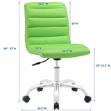 Ripple Armless Mid Back Vinyl Office Chair by Lefancy