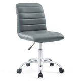 Ripple Armless Mid Back Vinyl Office Chair by Lefancy