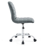 Ripple Armless Mid Back Vinyl Office Chair by Lefancy