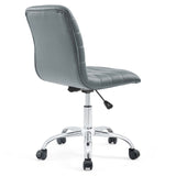 Ripple Armless Mid Back Vinyl Office Chair by Lefancy