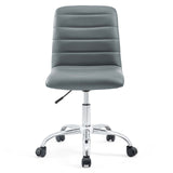 Ripple Armless Mid Back Vinyl Office Chair by Lefancy