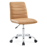 Ripple Armless Mid Back Vinyl Office Chair by Lefancy