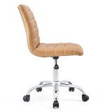 Ripple Armless Mid Back Vinyl Office Chair by Lefancy