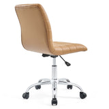 Ripple Armless Mid Back Vinyl Office Chair by Lefancy