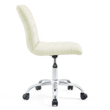 Ripple Armless Mid Back Vinyl Office Chair by Lefancy