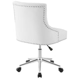 Regent Tufted Button Swivel Faux Leather Office Chair by Lefancy