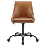 Designate Swivel Vegan Leather Office Chair by Lefancy