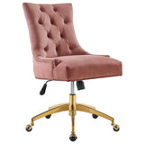 Regent Tufted Performance Velvet Office Chair by Lefancy