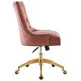 Regent Tufted Performance Velvet Office Chair by Lefancy