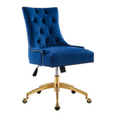 Regent Tufted Performance Velvet Office Chair by Lefancy