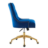 Regent Tufted Performance Velvet Office Chair by Lefancy