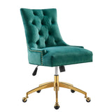 Regent Tufted Performance Velvet Office Chair by Lefancy