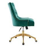 Regent Tufted Performance Velvet Office Chair by Lefancy