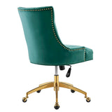 Regent Tufted Performance Velvet Office Chair by Lefancy