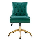 Regent Tufted Performance Velvet Office Chair by Lefancy